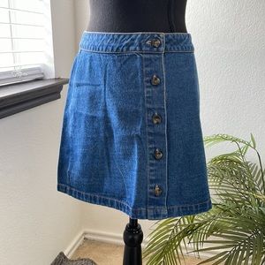 FREE when bundled! Button Up Denim Mini Skirt!